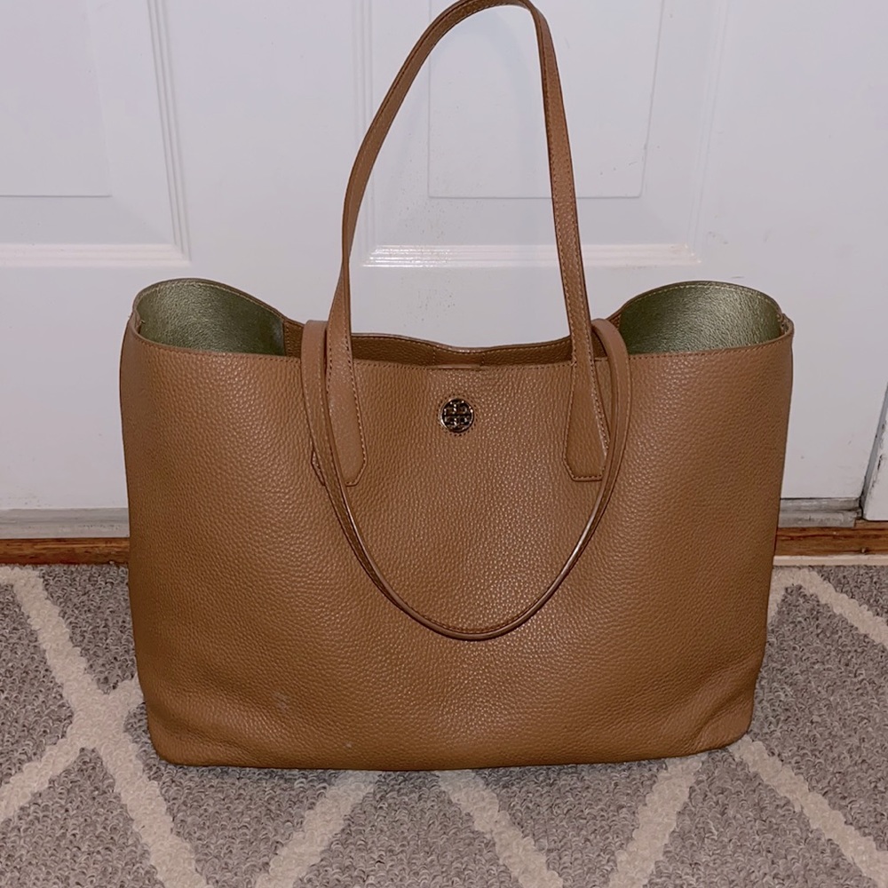 Dark Tan Tory Burch Tote